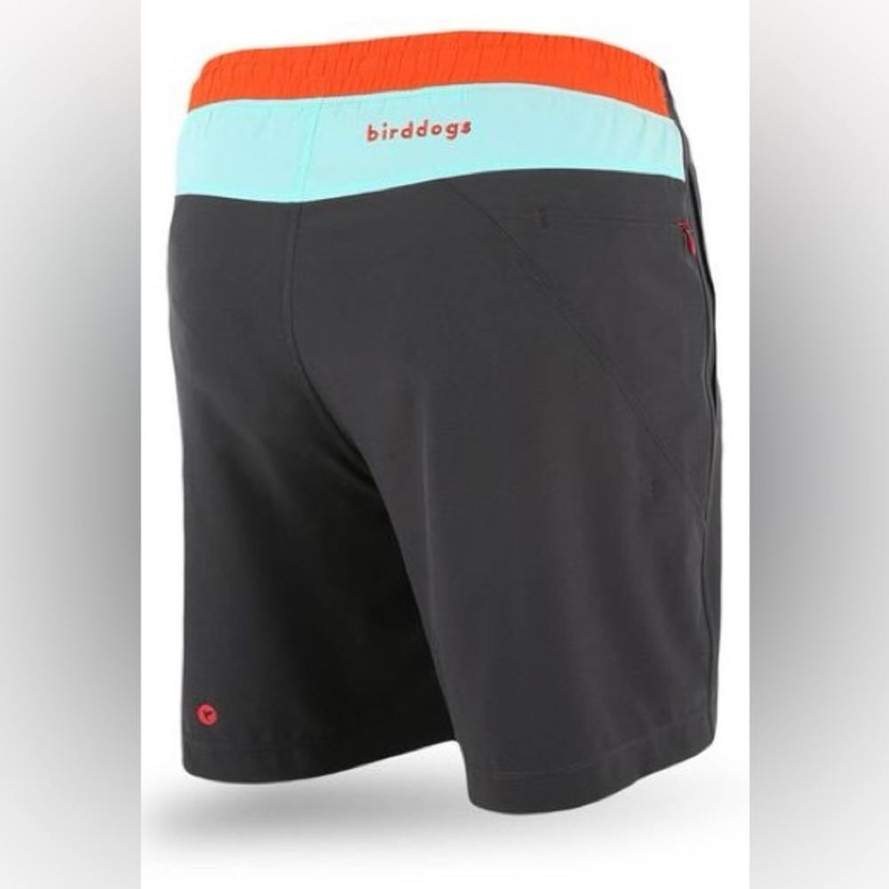 Birddogs Grey Orange Blue Lined 7” Athletic Shorts
